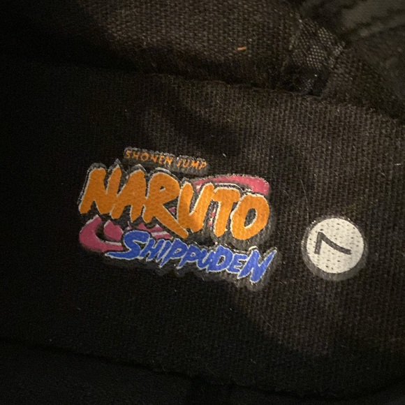 2007 Hot Topic Naruto Shippuden Low Top Sneakers white & black GUC size 7 - Picture 7 of 8